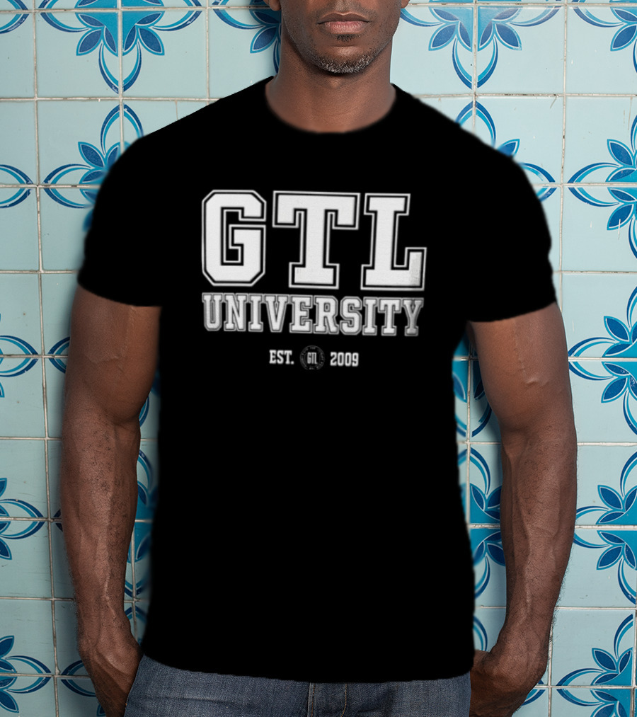 GTL University 2009 White Varsity Lettering Est. 2009 T-Shirt