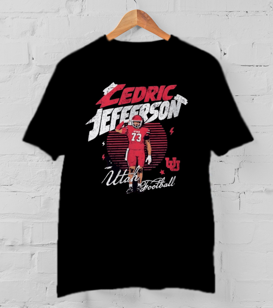 Utah Utes Football Cedric Jefferson No 73 T-Shirt