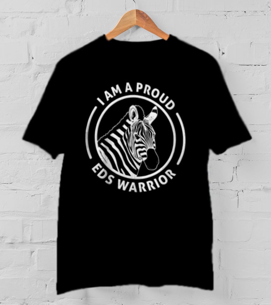 Proud EDS Warrior Zebra Head Inside Circle T-Shirt