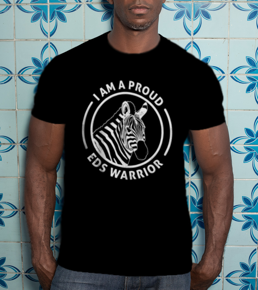 Proud EDS Warrior Zebra Head Inside Circle T-Shirt