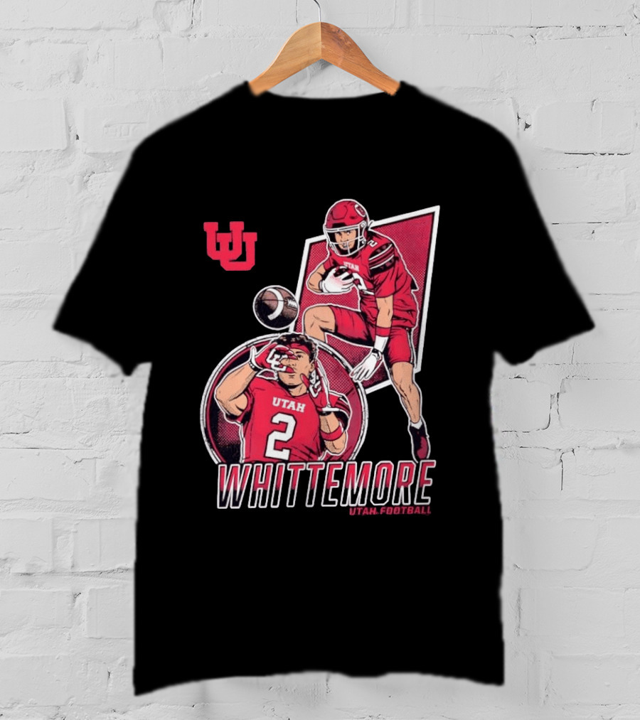 Utah Utes Football Whittemore No 2 Player Collage T-Shirt