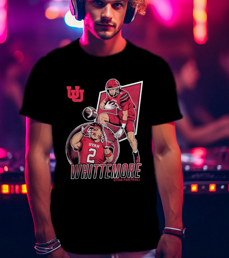 Utah Utes Football Whittemore No 2 Player Collage T-Shirt