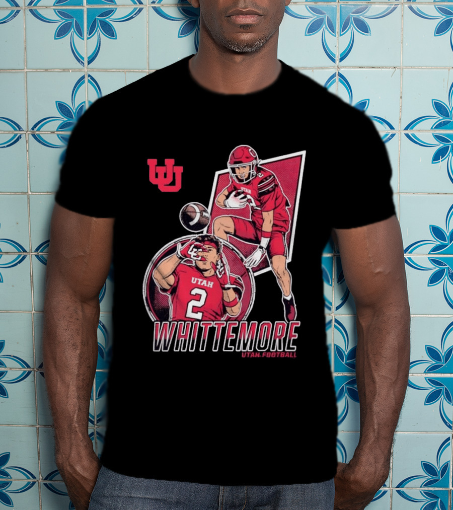 Utah Utes Football Whittemore No 2 Player Collage T-Shirt