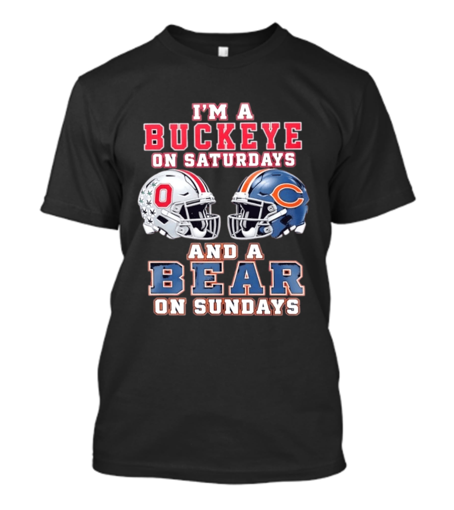 Ohio Buckeyes Saturdays Chicago Bears Sundays Football Rivalry T-Shirt