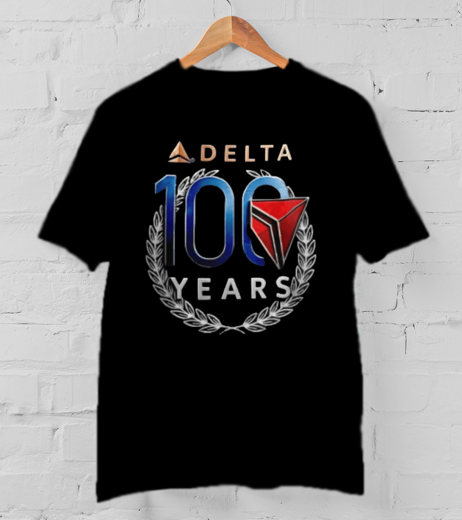 Delta 100 Years Laurel Wreath Anniversary T-Shirt