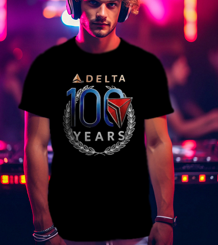 Delta 100 Years Laurel Wreath Anniversary T-Shirt