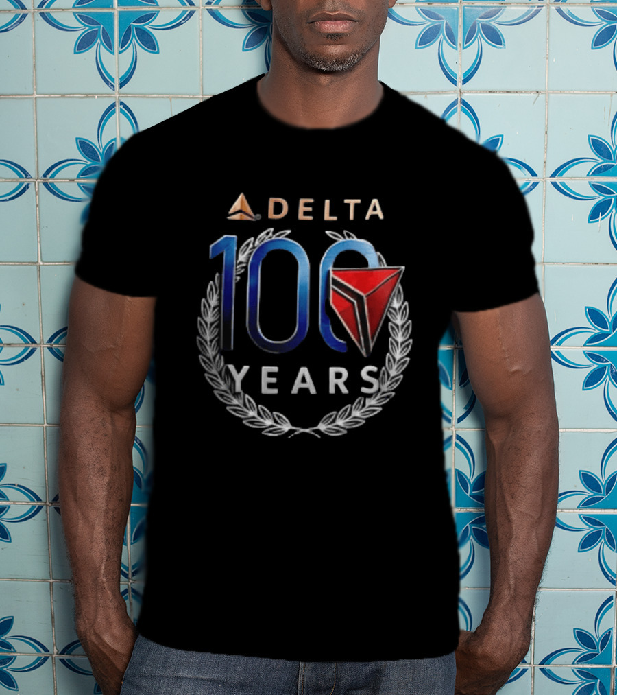 Delta 100 Years Laurel Wreath Anniversary T-Shirt