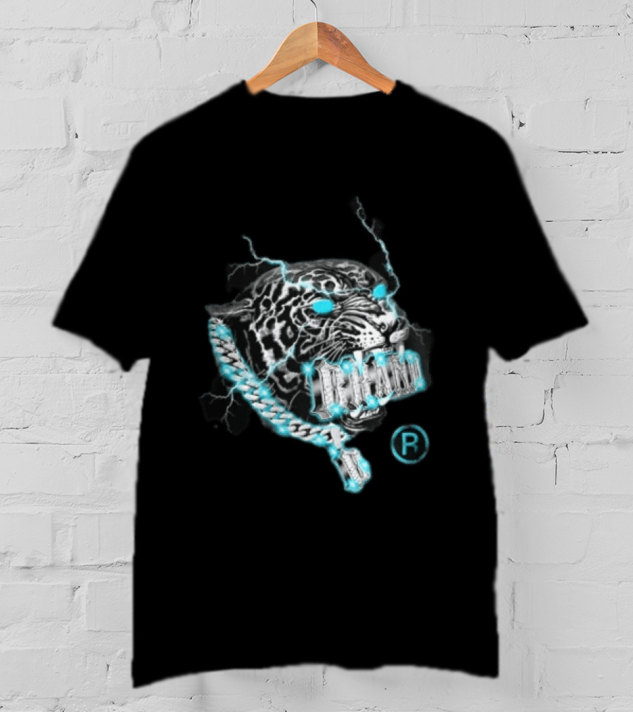 Marvel Black Panther Primal Lightning Panther With Blue Chain T-Shirt