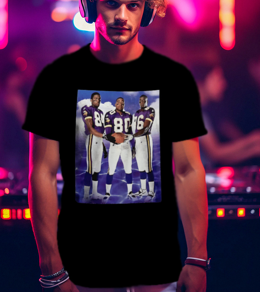 Randy Moss Cris Carter Jake Reed Minnesota Vikings Legendary Trio Football Players T-Shirt