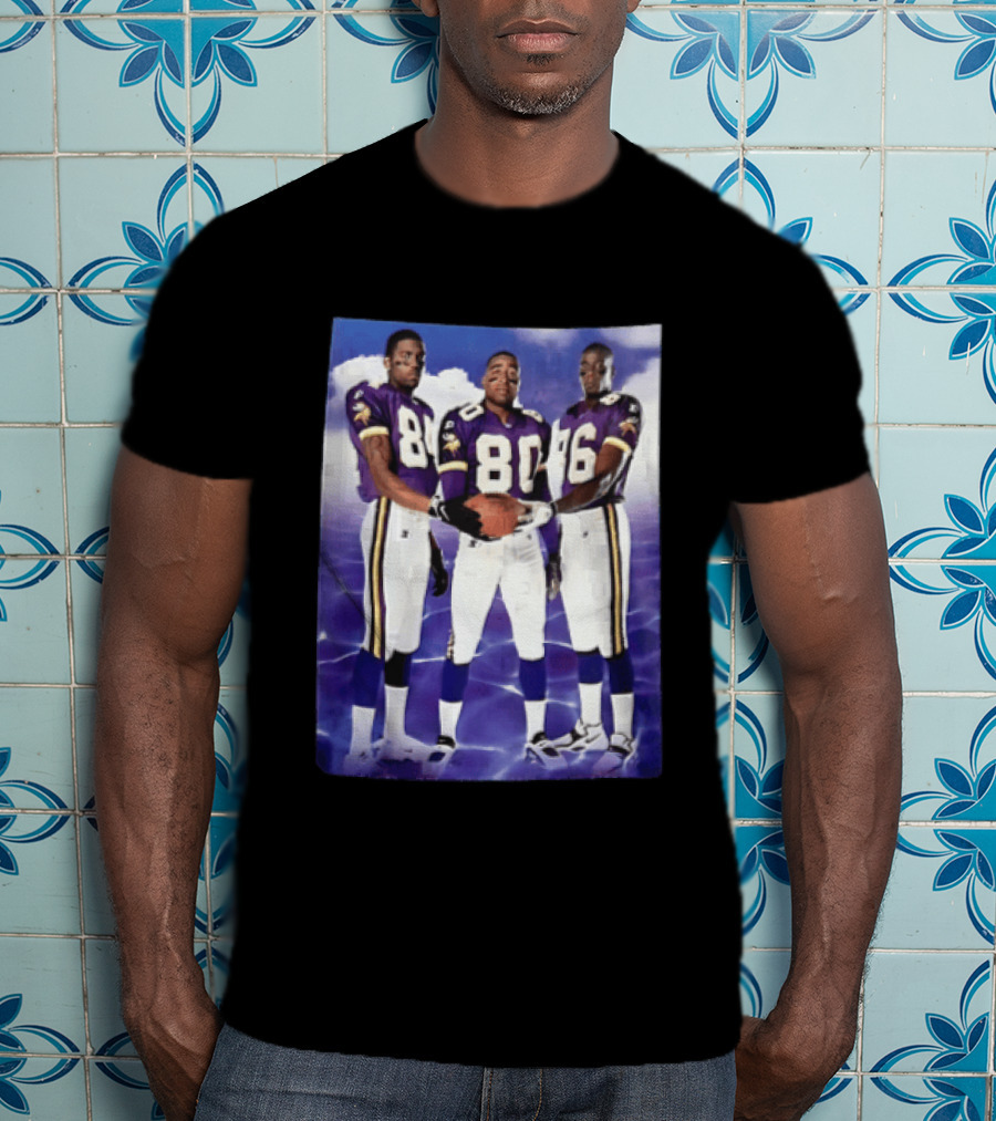 Randy Moss Cris Carter Jake Reed Minnesota Vikings Legendary Trio Football Players T-Shirt