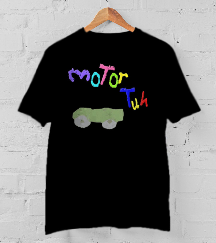 Motor Tuh Colorful Green Truck Drawing T-Shirt
