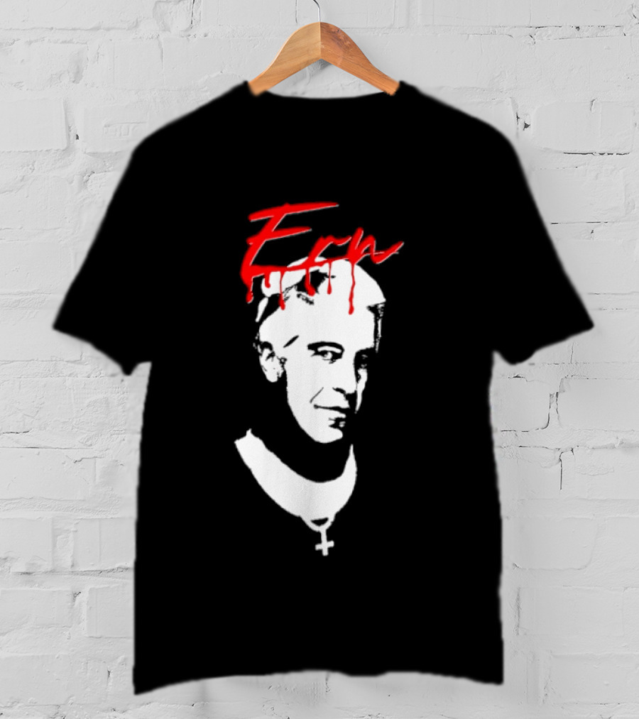 Epstein Priest With Dripping Red T-Shirt