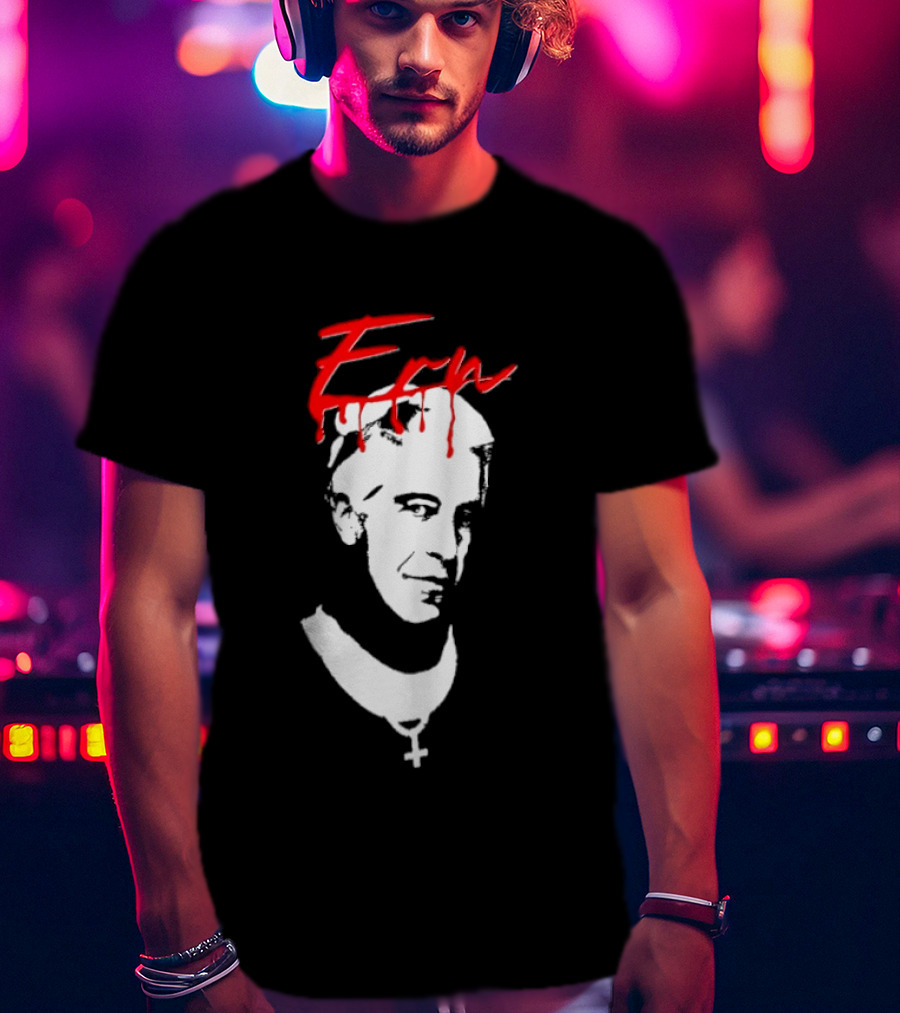Epstein Priest With Dripping Red T-Shirt