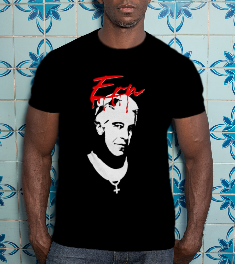Epstein Priest With Dripping Red T-Shirt