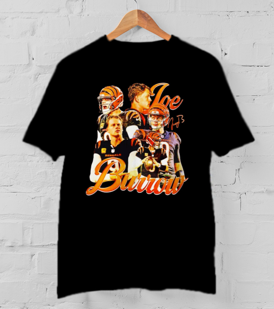 Joe Burrow Cincinnati Bengals Football Player Collage Bengals NFL QB T-Shirt