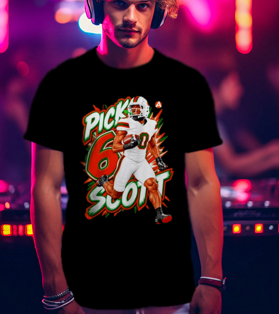 Keionte Scott Pick 6 Scott Miami Hurricanes Football Player T-Shirt