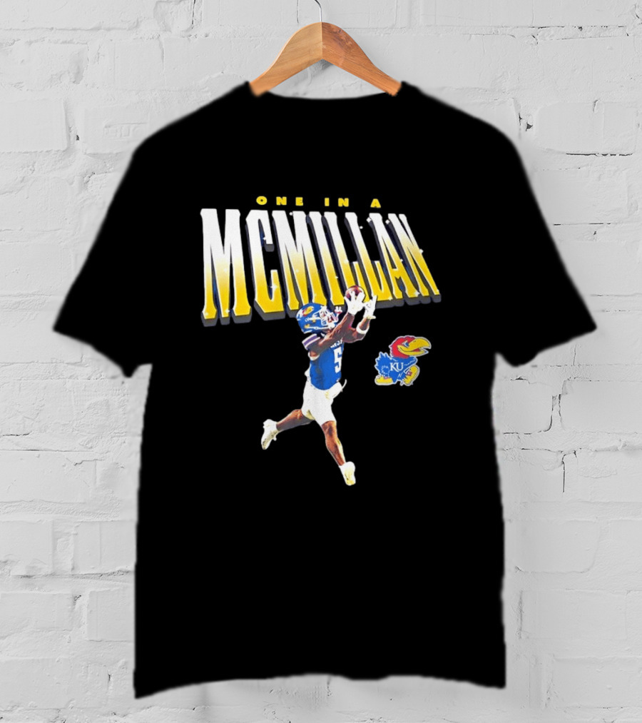 One In A McMillan Kansas Jayhawks KU Football Player Catching T-Shirt