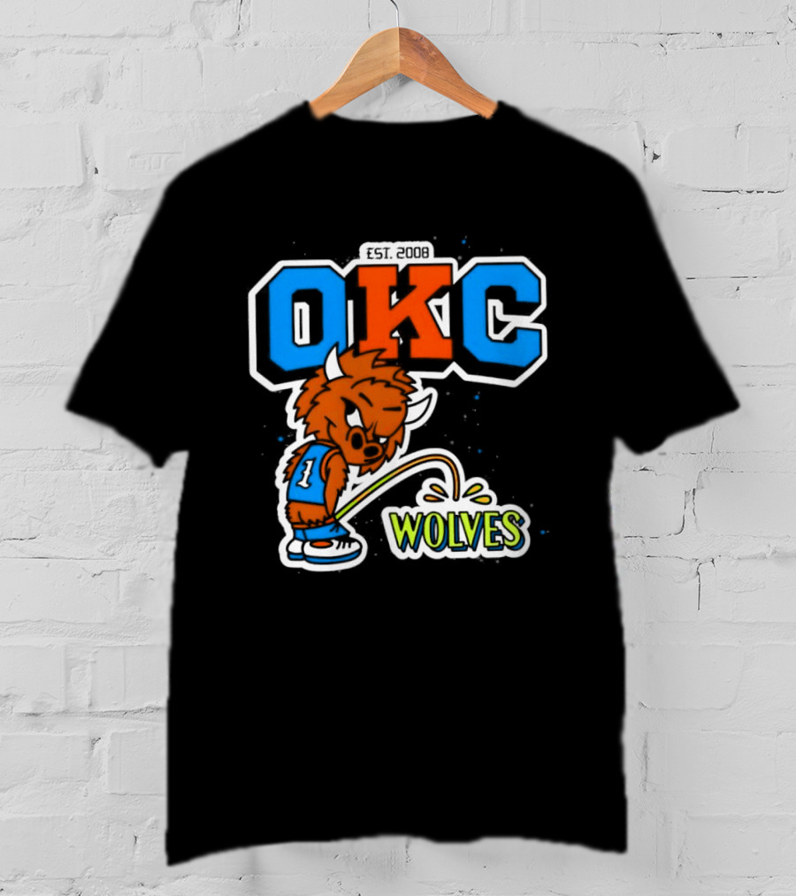 OKC Bison 2008 No 1 Jersey Vs Wolves T-Shirt