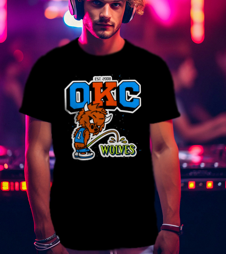 OKC Bison 2008 No 1 Jersey Vs Wolves T-Shirt