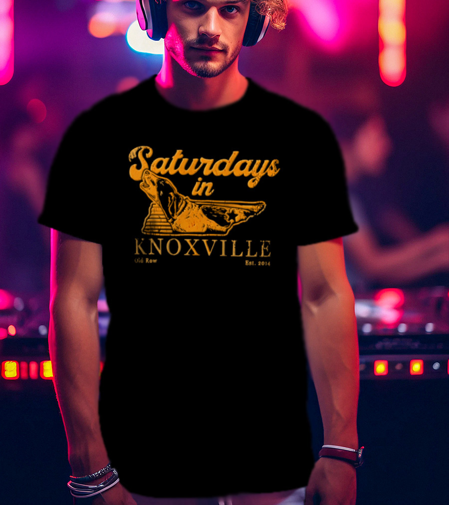 Saturdays In Knoxville Old Row 2014 Howling Dog Tennessee State T-Shirt
