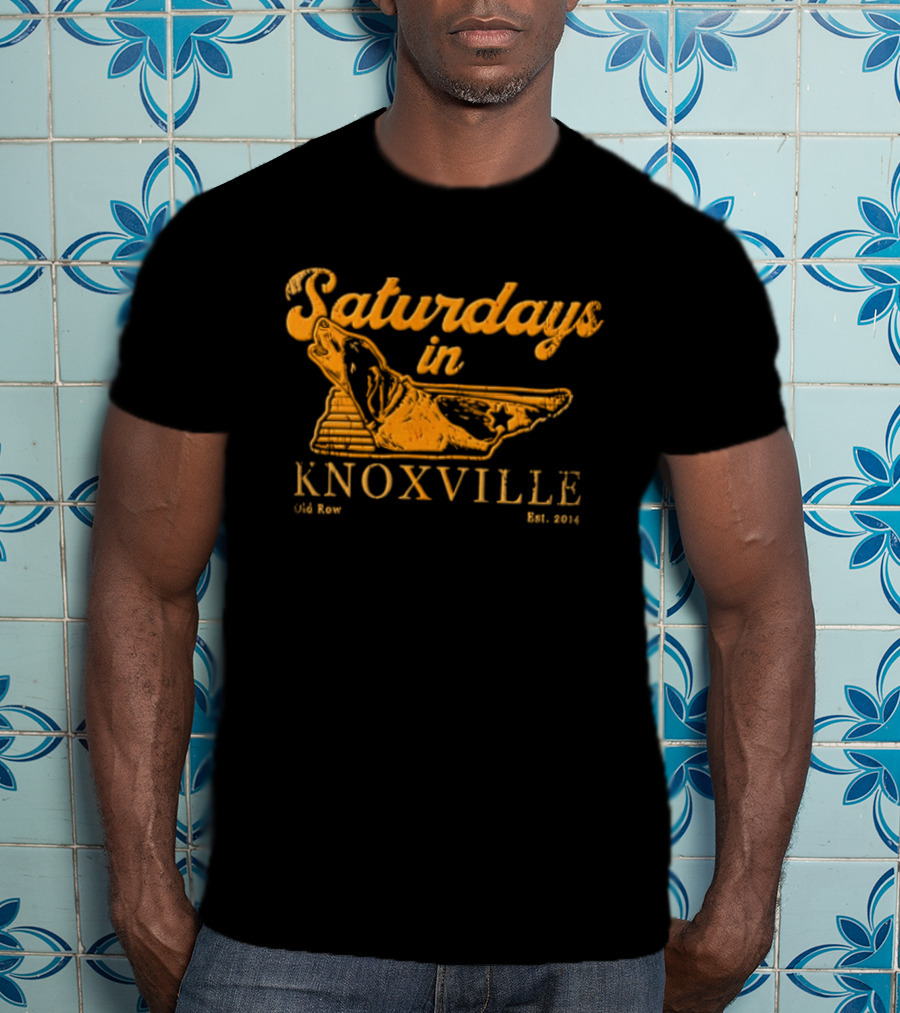Saturdays In Knoxville Old Row 2014 Howling Dog Tennessee State T-Shirt