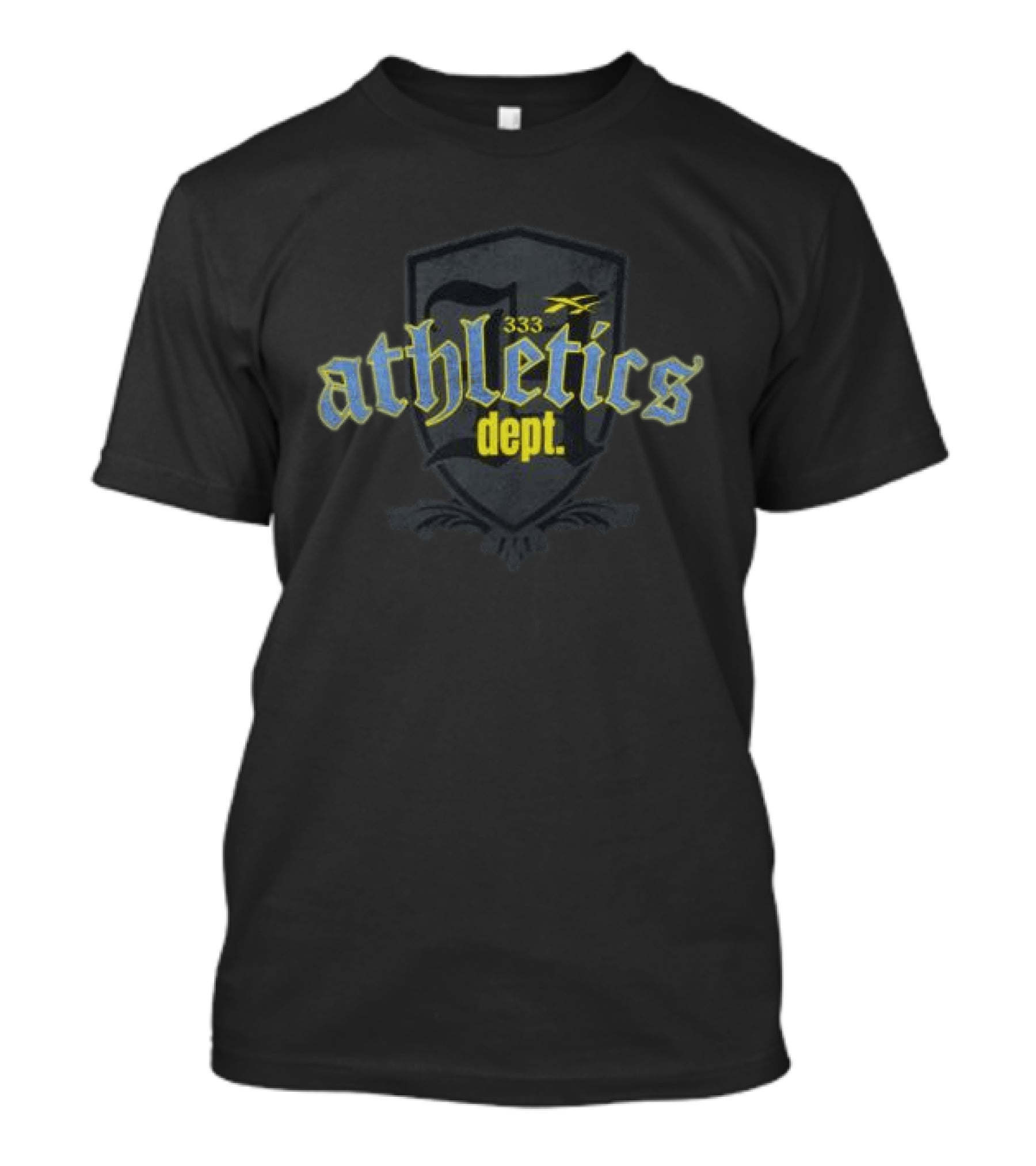 Revenge Store Glitter Arch Black Athletics Dept 333 T-Shirt