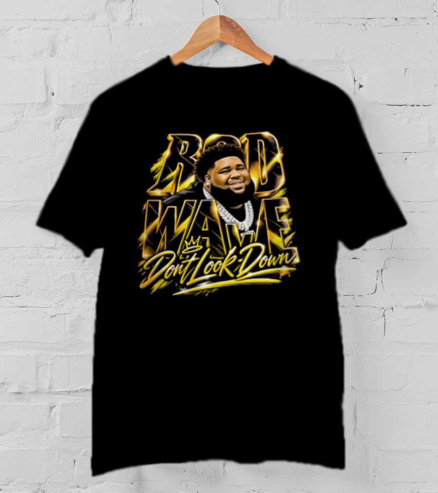 Rod Wave Don't Look Down Bold Gold T-Shirt
