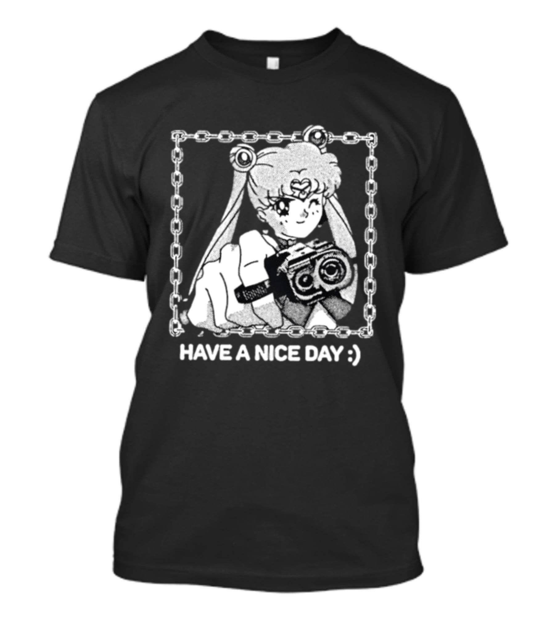 Sailor Moon Have A Nice Day Chain Frame Camera T-Shirt