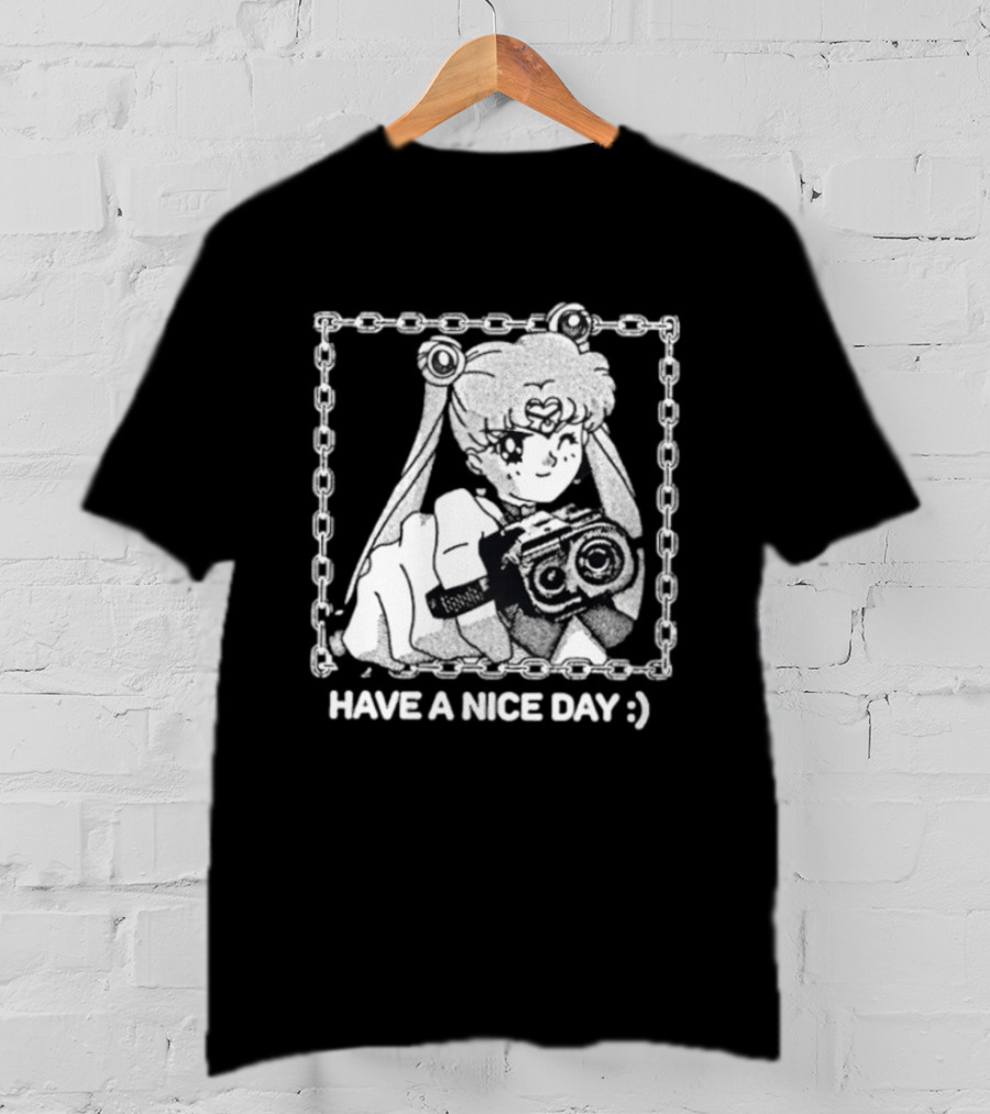 Sailor Moon Have A Nice Day Chain Frame Camera T-Shirt