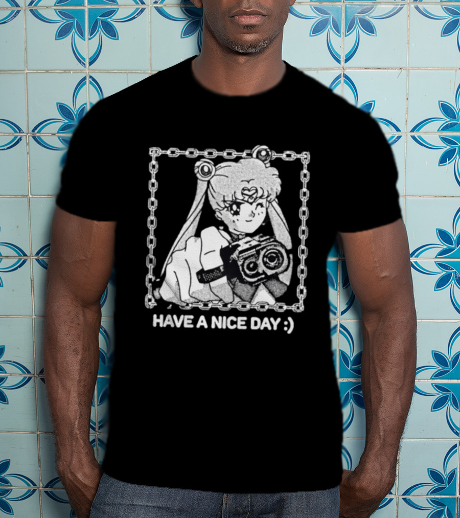 Sailor Moon Have A Nice Day Chain Frame Camera T-Shirt