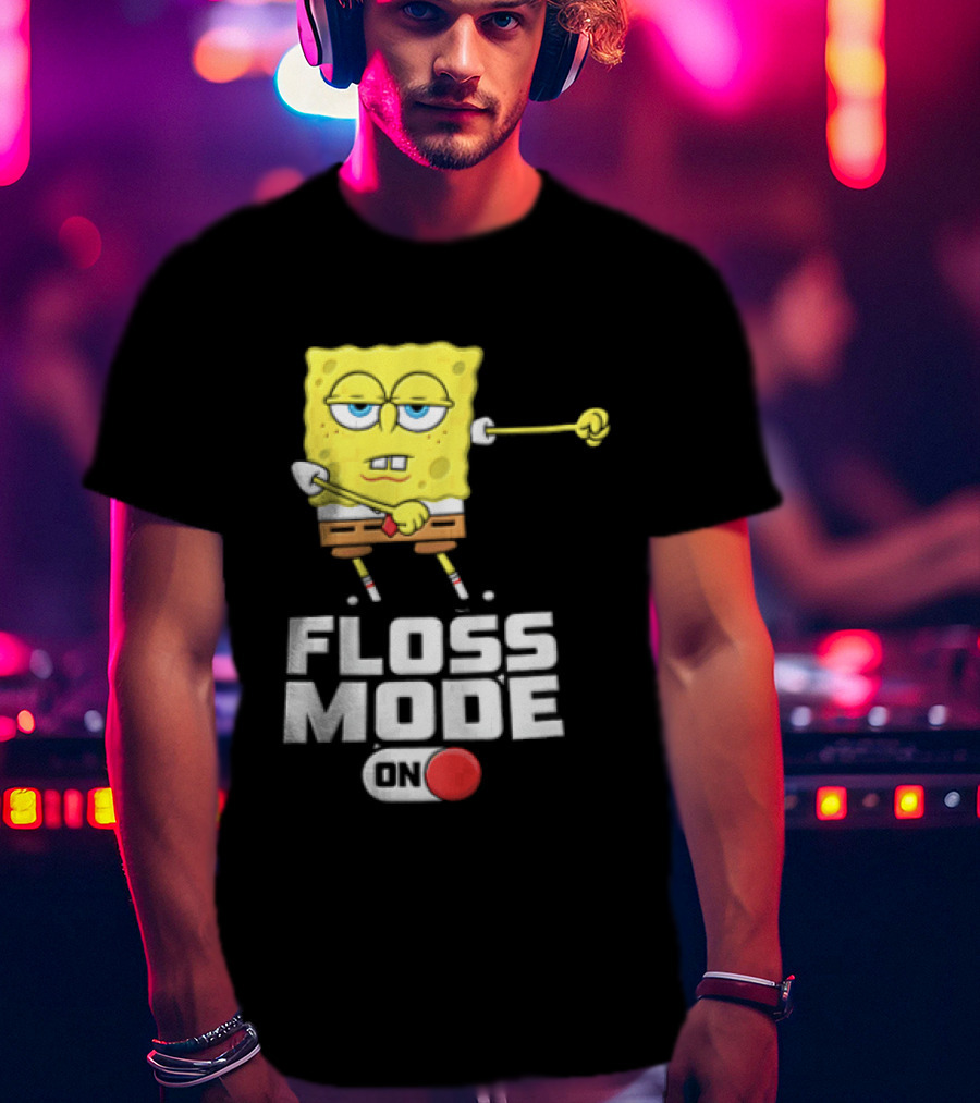 Squarepants Floss Mode On With Dabbing T-Shirt