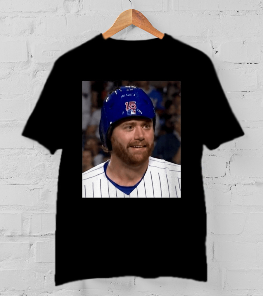 Taylor Davis Cubs Number 15 Helmet Stare T-Shirt