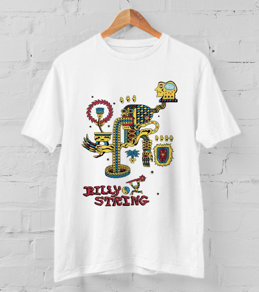 Billy Strings Store Surreal Psychedelic Art With Abstract Face And Colorful T-Shirt