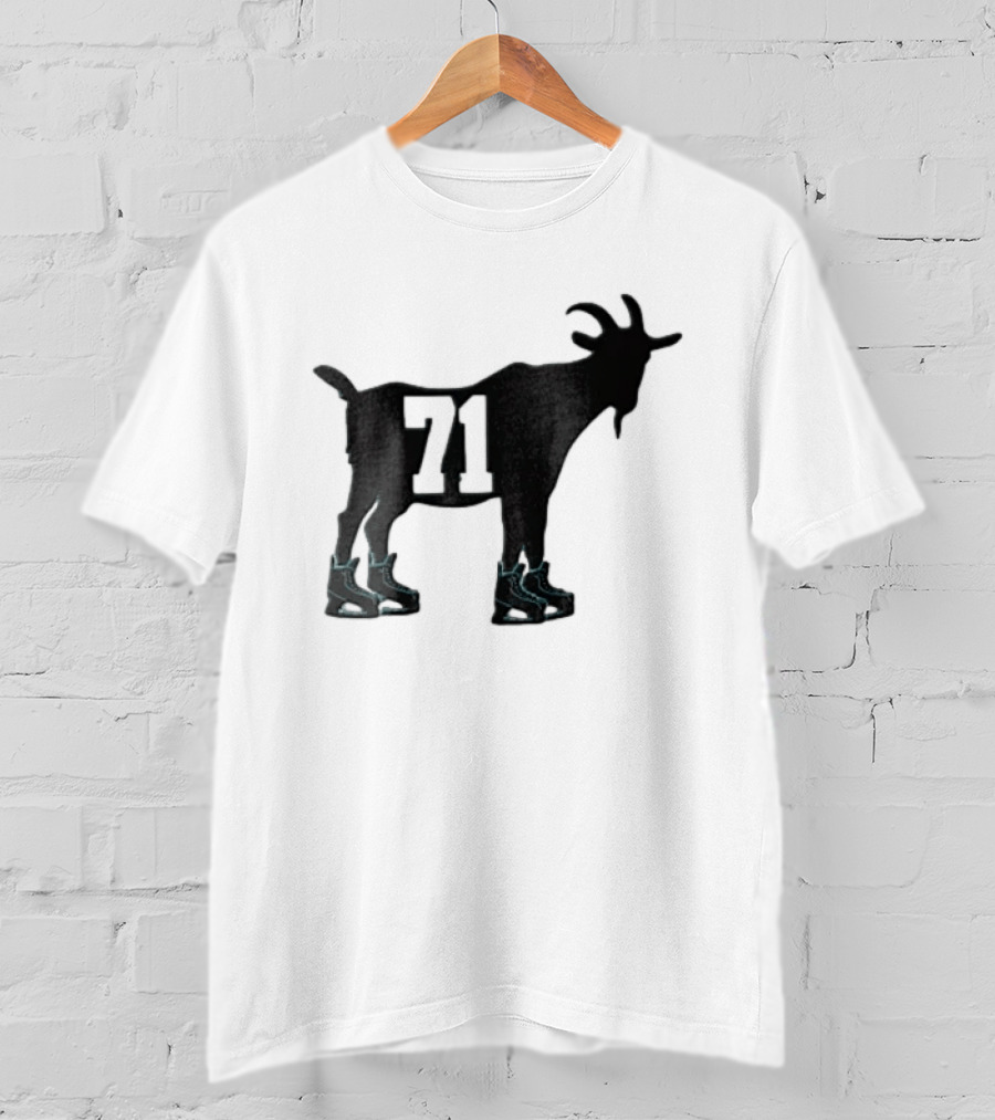 Boston Bruins 71 Goat Ice Skates Attilio Biasca Black T-Shirt