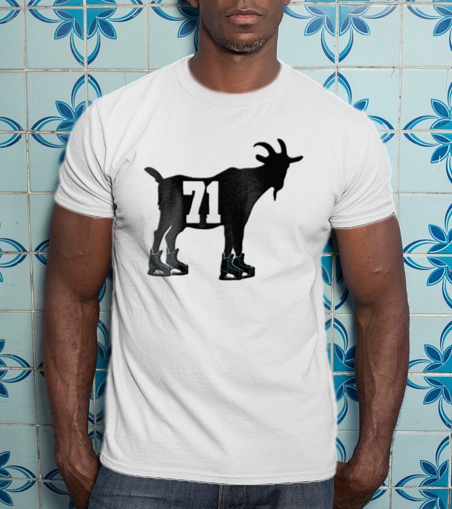 Boston Bruins 71 Goat Ice Skates Attilio Biasca Black T-Shirt