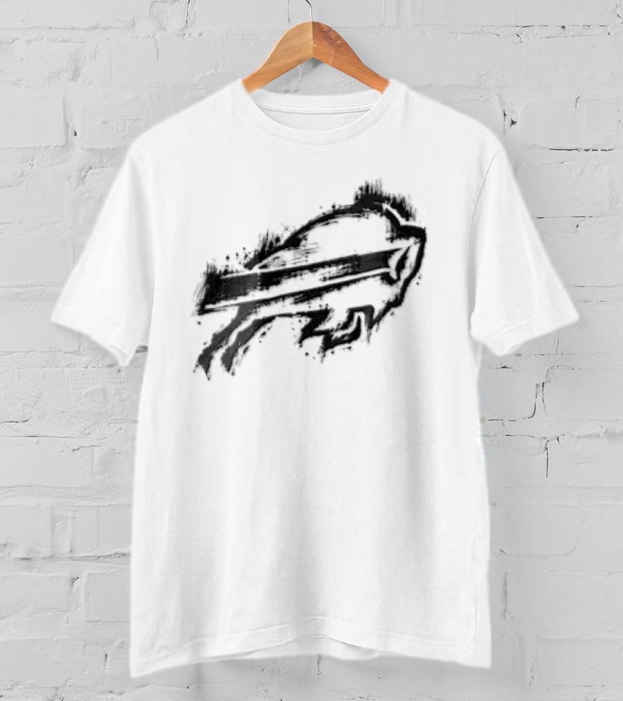 Buffalo Bills Black Ink Style NFL Team Graphic Buffalo Bills T-Shirt