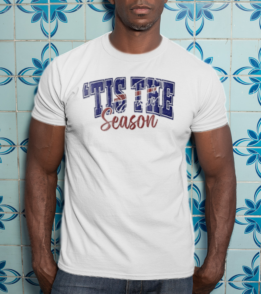 Buffalo Bills Tis The Season Distressed Lettering T-Shirt