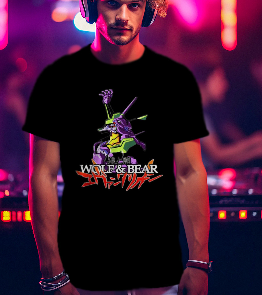 Wolf & Bear Store Shop Nge Tour Evangelion Mecha Anime T-Shirt