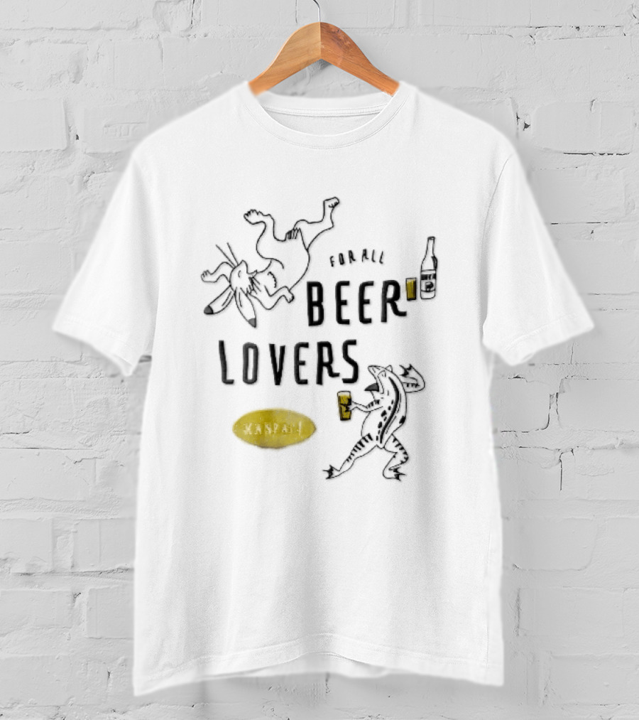 For All Beer Lovers Kanpai Choju Giga Dancing Rabbit Frog Kanpai Cheers T-Shirt