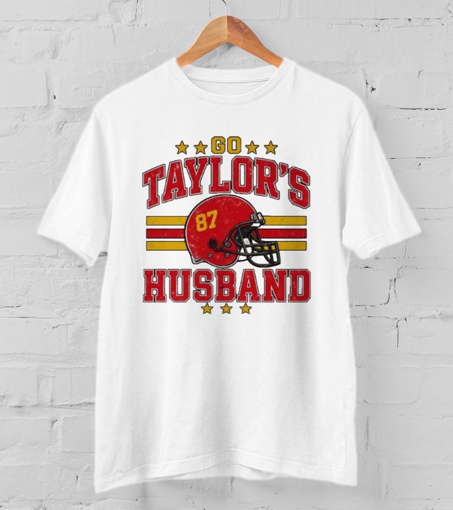 Go Taylor's Husband Football Helmet 87 Stars T-Shirt