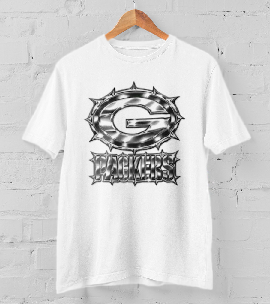 Green Bay Packers Metallic Football Team T-Shirt