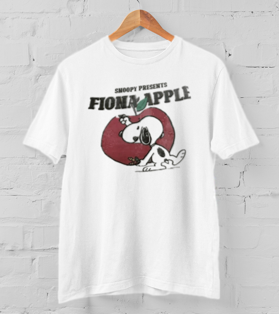 Snoopy Presents Fiona Apple Peanuts Red Cartoon Drawing T-Shirt