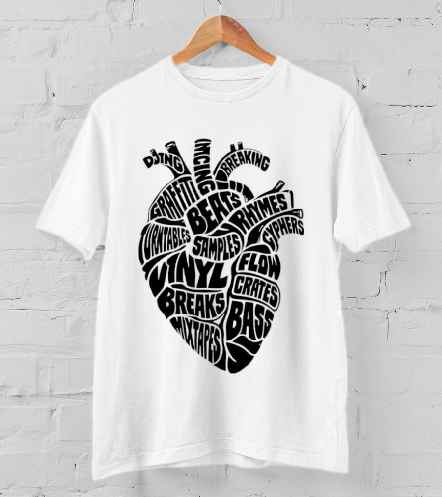 Heartbeat Of Hip Hop Culture Anatomy T-Shirt