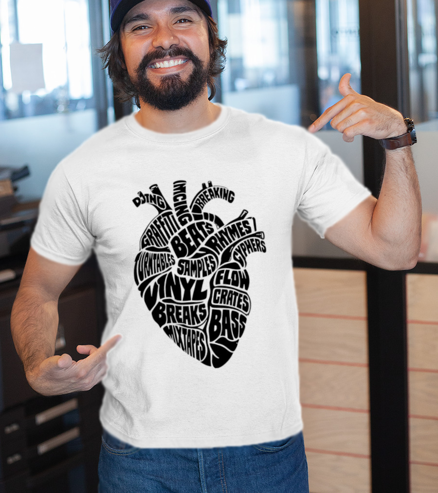 Heartbeat Of Hip Hop Culture Anatomy T-Shirt
