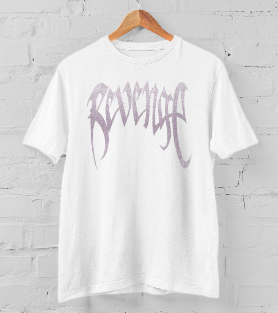 Revenge Store Glitter Arch White Pink Vintage Aesthetic T-Shirt