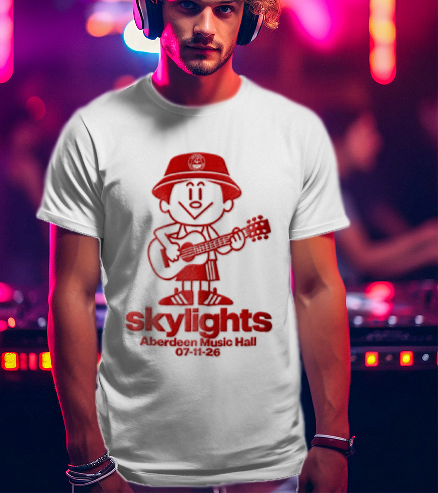 Skylights Aberdeen Music Hall 07/11/23 Boy Playing Guitar T-Shirt