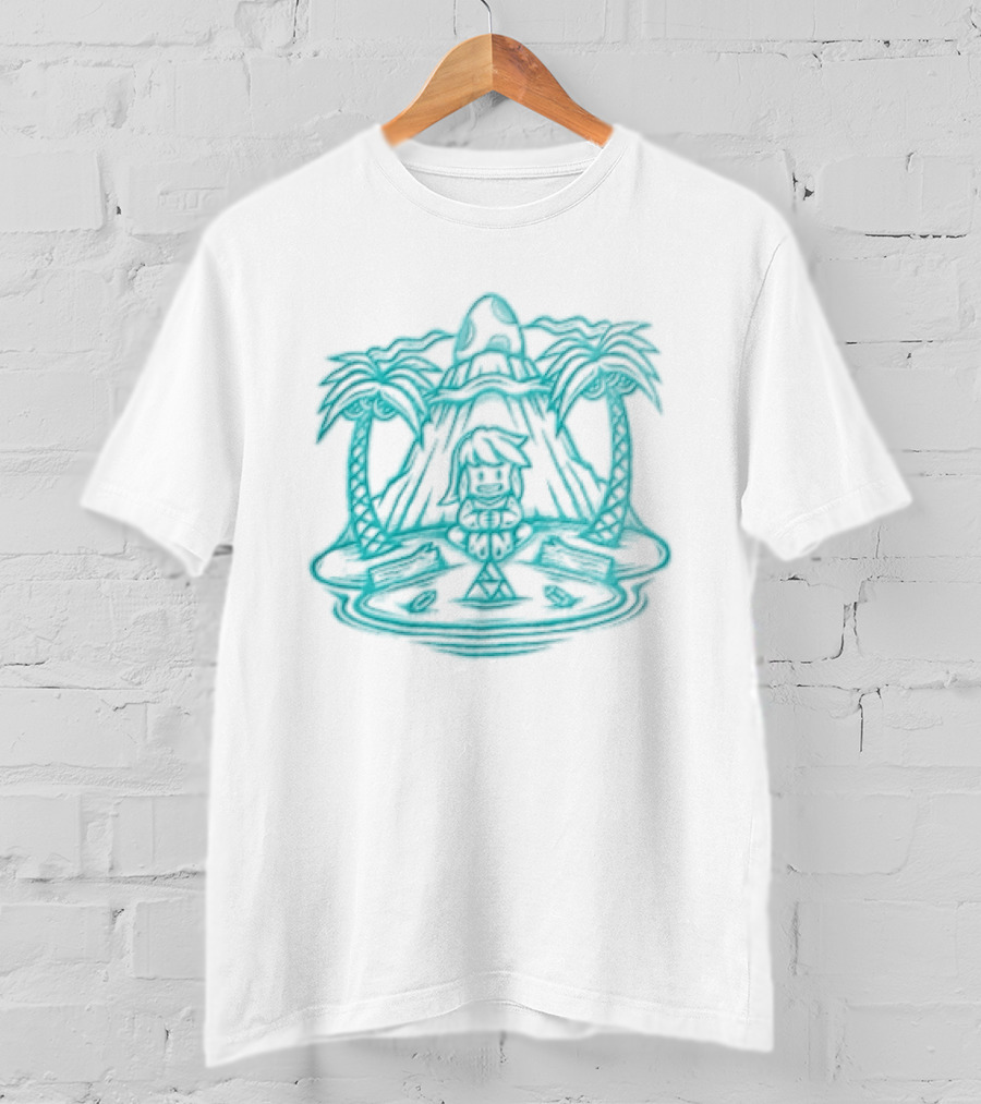 Stranded In A Dream Island Palms Tropical Scene T-Shirt