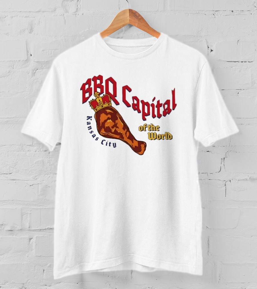 Kansas City BBQ Capital Of The World Crowned Barbecue Leg T-Shirt