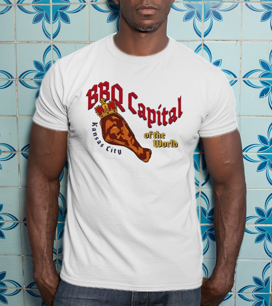 Kansas City BBQ Capital Of The World Crowned Barbecue Leg T-Shirt