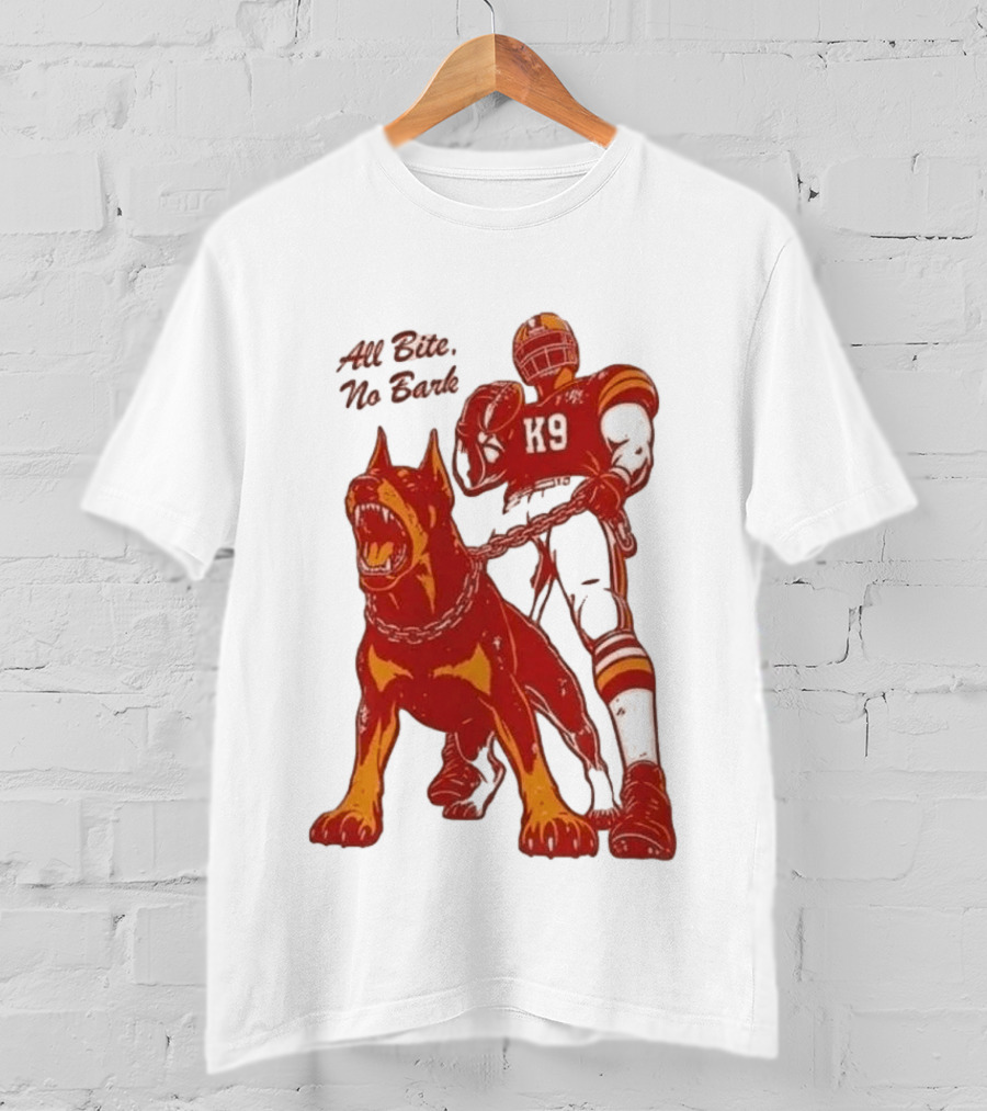 Kenneth Walker III K9 All Bite No Bark Football Player And Dog T-Shirt
